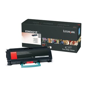 Lexmark E260A21E Original Laser Toner Cartridge - Black Pack - 3500 Pages