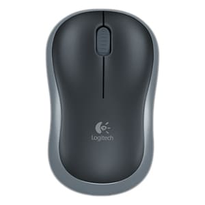 Logitech M185 Mouse - Radio Frequency - USB - Optical - 3 Button(s) - Grey - Wireless - 2.40 GHz - Scroll Wheel - Symmetri