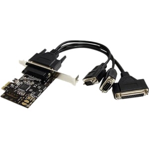 StarTech.com 2S1P PCI Express Serial Parallel Combo Card with Breakout Cable - PCIe Serial Parallel Card - PCI Express x1 