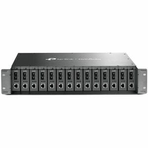 TP-LINK TL-MC1400 14-slot unmanaged Fiber Converter Chassis, single power supply, 19-inch rack mountable, 2 cooling fans -