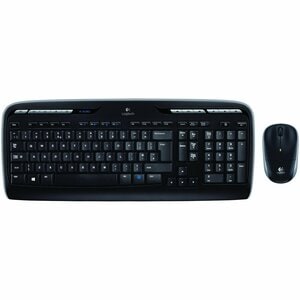 Logitech Wireless Combo MK330 Keyboard & Mouse - English (UK) - USB Wireless RF 2.40 GHz - USB Wireless RF Mouse - Scroll 