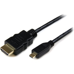 StarTech.com 1m High Speed HDMIÂ® Cable with Ethernet - HDMI to HDMI Micro - M/M - 1 x HDMI Male Digital Audio/Video - 1 x