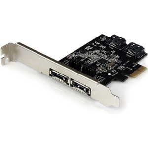 StarTech.com 2 Port PCI Express SATA 6 Gbps eSATA Controller Card - Dual Port PCIe SATA III Card - 2 Int/2 Ext - Add 2 ext