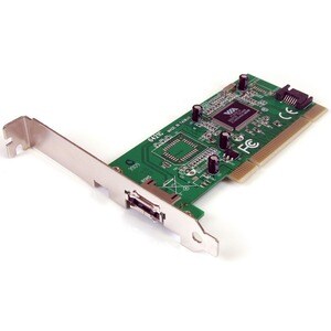 StarTech.com 1 Port eSATA + 1 Port SATA PCI SATA Controller Card - 2 Total SATA Port(s) - 1 SATA Port(s) Internal - 1 SATA