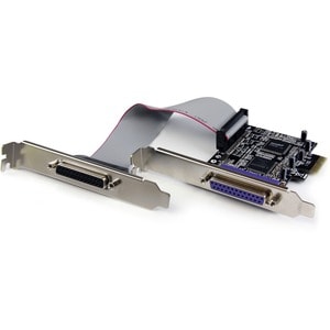 StarTech.com 2 Port PCI Express / PCI-e Parallel Adapter Card â€" IEEE 1284 with Low Profile Bracket - PCI Express x1 - PC
