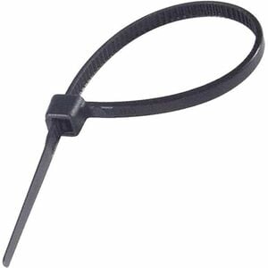 ConnektGear Cable Tying - Black - 100 / Pack Pack - Cable Tie - Nylon, Plastic