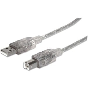 CABLE PUSB B DE ALTA VELOCIDAD 480MBPS 3M PLATEADO - Extremo Secundario: 1 x USB 2.0 Type B - Male - 480Mbit/s - Apantalla