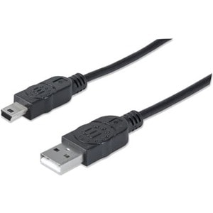 Cable USB V2.0 A-Mini B 1.8M Negro - Cable for Concentrador USB, Portátil, Computador, Computadora de escritorio, Disposit