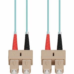 AddOn 5m SC to SC Aqua OM4 Duplex OFNR (Riser-Rated) Fiber Patch Cable - Fiber Optic for Network Device - 5m - 2 x SC Male