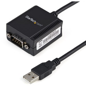 StarTech.com USB to Serial Adapter - 1 port - USB Powered - FTDI USB UART Chip - DB9 (9-pin) - USB to RS232 Adapter - Add 