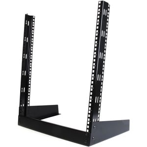 StarTech.com 2-Post 12U Desktop Server Rack, Open Frame 19in Network Rack, Small Home/Office Rack for AV / Studio / Data /