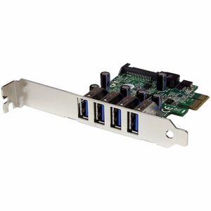 StarTech.com 4 Port PCI Express PCIe SuperSpeed USB 3.0 Controller Card Adapter with UASP - SATA Power - UASP Support - 4 