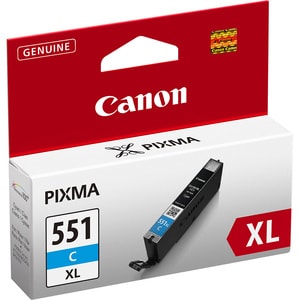 Canon CLI-551C XL Original High Yield Inkjet Ink Cartridge - Cyan - 1 Blister Pack - 665 Pages