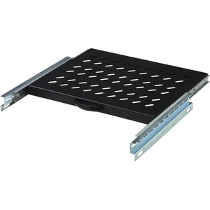 Digitus Rackmount Rack-Regal - 482,60 mm Rack Width - Schwarz - Perforierter Stahl - 25 kg Maximale Gewichtskapazität