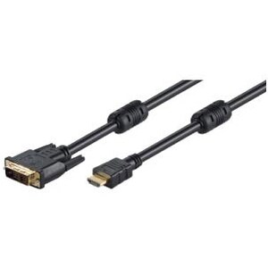 M-CAB 7300085 2 m DVI/HDMI Videokabel - Golden Beschichteter Kontakt - Schwarz