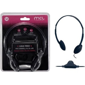 Écouteurs MCL - Filaire - Arceau/Serre-Tête - Binaural - Stéréo - Couleur Noir - 1 - Supra-aural - 32 Ohm - Fréquence 20 H