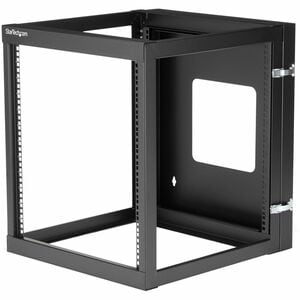 StarTech.com 4-Post 12U Hinged Wall-Mount Network Rack, 19" Open Frame Server Rack, Wall Mount Data Rack for IT Computer E