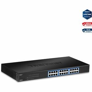 TRENDnet TEG-S24g 24 Ports Ethernet Switch - Gigabit Ethernet, Fast Ethernet - 10/100/1000Base-T - New - TAA Compliant - 2