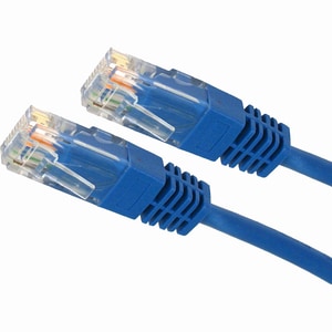 4XEM 6FT Cat5e Molded RJ45 UTP Network Patch Cable (Blue) - 6 ft Category 5e Network Cable for Network Device, Notebook - 