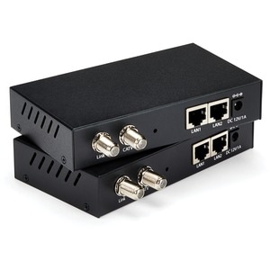 StarTech.com Gigabit Ethernet over Coaxial Unmanaged Network Extender Kit - 2.4km - 2.40 km Extended Range - Steel