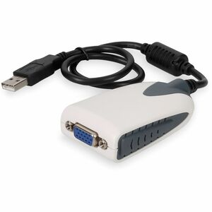 AddOn USB 2.0 (A) Male to VGA Female Black Adapter - 100% compatible and guaranteed to work