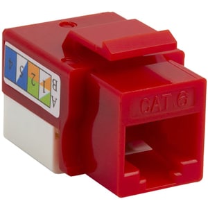 4XEM Cat6 RJ45 Keystone Jack UTP 110-Type (Red) - Red - 1 x RJ-45 Port(s) - 1