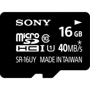 Sony SR-16UYA 16 GB Class 10/UHS-I microSDHC - 40 MB/s Read