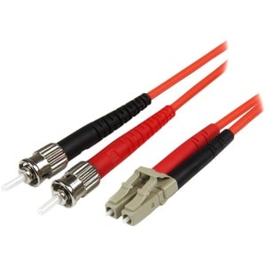 StarTech.com 1m Fiber Optic Cable - Multimode Duplex 50/125 - LSZH Fiber Jumper Cord - LC/ST - Fiber Optic for Network Dev