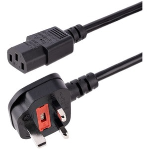 StarTech.com 3m UK Computer Power Cord - 3 Pin Mains Lead - IEC 320 C13 to BS-1363 UK Plug Mains Power Cable Lead - 3 Mete
