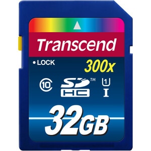 Transcend 32 GB Class 10/UHS-I SDHC - 1 - Lifetime Warranty