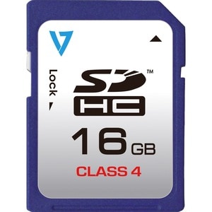 V7 VASDH16GCL4R-2E 16 GB Class 4 SDHC - 4 MB/s Read - 4 MB/s Write - 5 Year Warranty