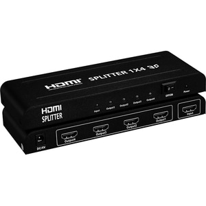 4XEM 4 Port high speed HDMI video splitter fully supporting 1080p, 3D for Blu-Ray, gaming consoles and all other HDMI comp
