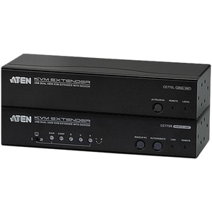 ATEN USB Dual View KVM Extender with Deskew-TAA Compliant - 1 Computer(s) - 1 Local User(s) - 1 Remote User(s) - 984.25 ft