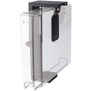 Newstar Lockable Under Desk PC Mount (Suitable PC Dimensions - Height: 20-36 cm / Width: 5-10 cm) - Black - Height Adjusta