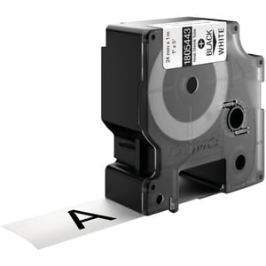 Etiquette pour Câbles Dymo 1805443 - 24 mm Width x 1500 mm Longueur - Permanent Adhésif - Transfert thermique - Blanc, Noi