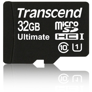 Transcend Ultimate 32 GB Class 10/UHS-I microSDHC - 90 MB/s Read - 45 MB/s Write - 600x Memory Speed - Lifetime Warranty