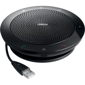 Jabra Speak 510+ MS Speakerphone - Wired/Wireless Bluetooth - Skype for Business - 4 Meeting Persons Capacity - Omni-direc