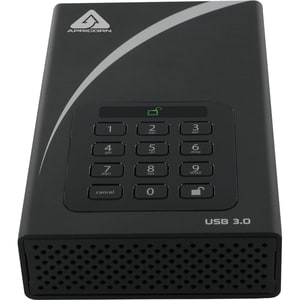 Apricorn Aegis Padlock DT ADT-3PL256-4000 4 TB Desktop Hard Drive - 3.5" External - Black - USB 3.0 - 7200rpm