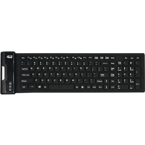 Adesso Antimicrobial Waterproof Flex Keyboard (Compact Size) - Cable Connectivity - USB Interface - 108 Key Home Page, Ema