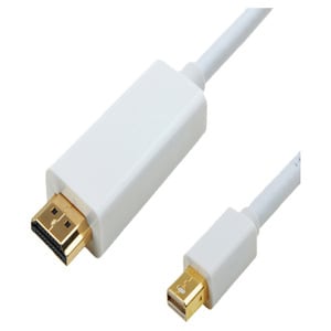 4XEM 10 FT Mini DisplayPort Male To HDMI Cable - 10 ft HDMI/Mini DisplayPort A/V Cable for Audio/Video Device, Monitor, Pr