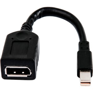 4XEM 6in Mini DisplayPort Male To DisplayPort Female Cable Adapter - 6" DisplayPort A/V Cable for Monitor, Audio/Video Dev