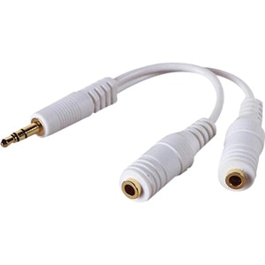 4XEM 3.5mm Mini Jack Headphone Splitter Cable For iPhone/iPod/Audio Devices - Mini-phone Audio Cable for Audio Device, Hea