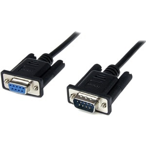 StarTech.com Câble Null Modem Croisé Série RS232 DB9 2 m - Noir - Cable for Modem, PC - Blindé - 28 AWG - Noir