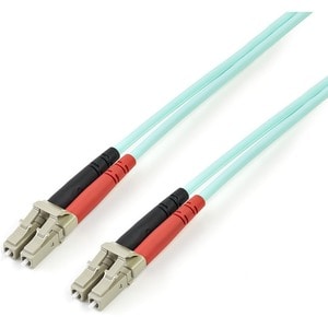 StarTech.com 5m (15ft) LC/UPC to LC/UPC OM3 Multimode Fiber Optic Cable, Full Duplex Zipcord Fiber, 100Gbps, LOMMF, LSZH F