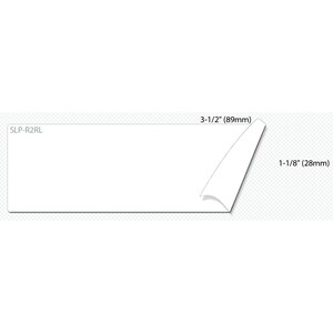 Seiko SLP-R2RL Address Label - 28 mm Width x 89 mm Length - Removable Adhesive - Rectangle - Direct Thermal - White - 130 