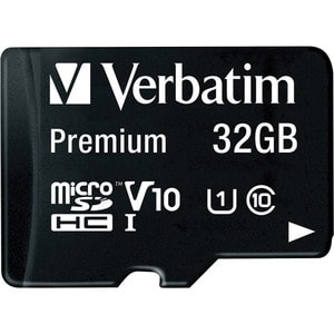 32GB Premium microSDHC Memory Card with Adapter, UHS-I V10 U1 Class 10 - 32GB