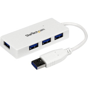 StarTech.com Hub Mini USB 3.0 SuperSpeed a 4 porte portatile - Bianco - 4 Total USB Port(s) - 4 USB 3.0 Port(s) - PC, Mac