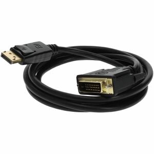 AddOn 10ft DisplayPort 1.2 Male to DVI-D Dual Link (24+1 pin) Male Black Cable Which Requires DP++ For Resolution Up to 25