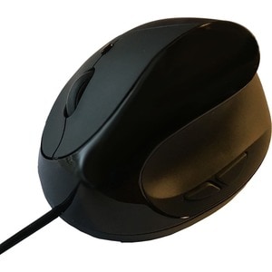 COMFI II WIRED ERGONOMIC COMPUTER MOUSE BLACK - Optical - Cable - White - USB - 1000 dpi - 5 Button(s) - Right-handed
