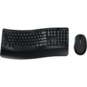 Microsoft Sculpt Comfort Desktop Keyboard - USB Wireless RF 2.40 GHz Keyboard - 104 Key - Black - USB Wireless RF Mouse - 